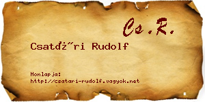 Csatári Rudolf névjegykártya