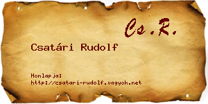 Csatári Rudolf névjegykártya
